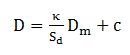 空間線量率Dの式